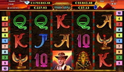 Auf dem Bild ist das Logo des Spielautomaten Book of Ra Jackpot Edition zu sehen.