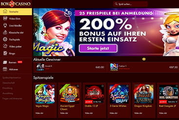 Startseite von Box24 Casino