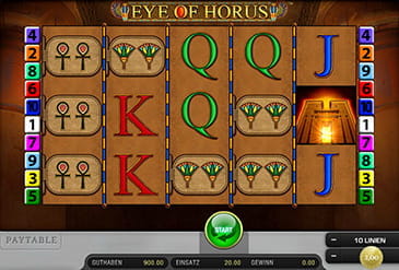 Eye of Horus um echtes Geld spielen