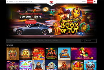 Die Homepage von N1 Casino