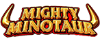 Mighty Minotaur Slot Logo.