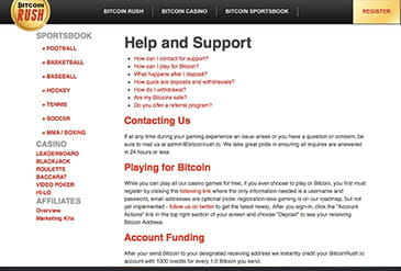 Vorschaubild Support BitcoinRush.io
