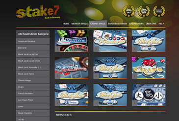 Vorschaubild Spielauswahl stake7 Casino 