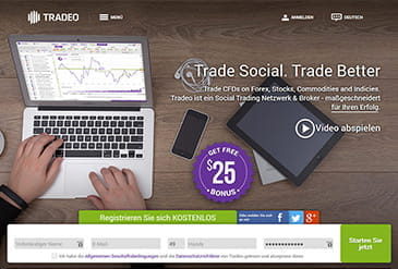Vorschaubild Tradeo Startseite