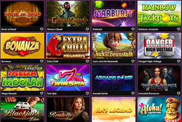 Spielangebot von 21Privé Casino