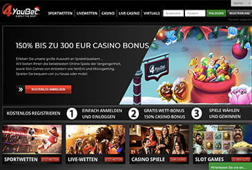 Homepage vom 4youbet.com