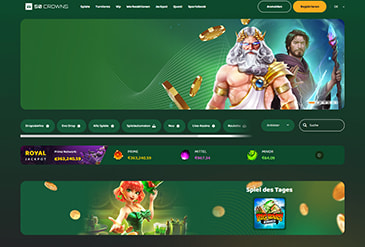 Startseite des Webportals von 50 Crowns.