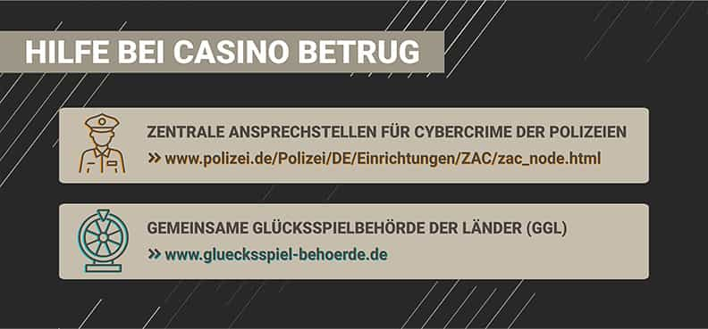 Hilfe bei Casino-Betrug