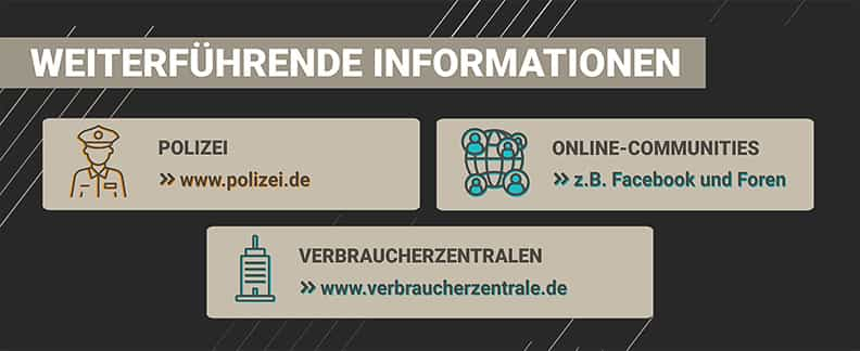 informieren sie sich, polizeiunterstützung, verbraucherhilfe, online-communities