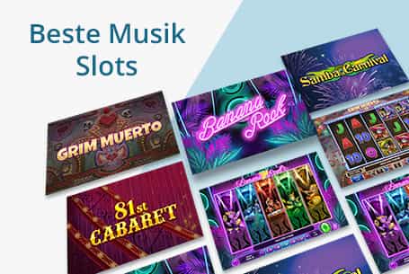 Logo beberapa slot musik seperti  B. Grim Muerto atau Banana Rock.