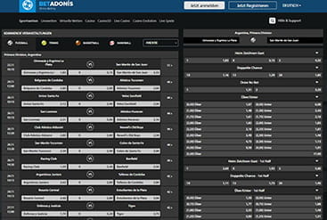 Die Wettangebote von Betadonis