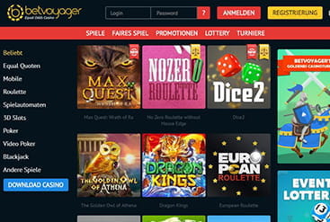 Spielangebot von BetVoyager Casino