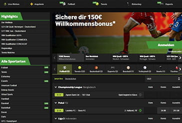 Vorschaubild Betway Sportwetten