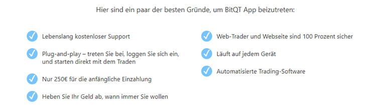 Eine gefälschte Rezension von einem Prominenten zu BitQT.