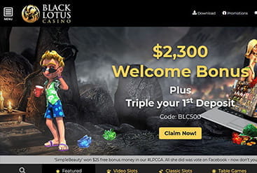 Startseite von Black Lotus Casino
