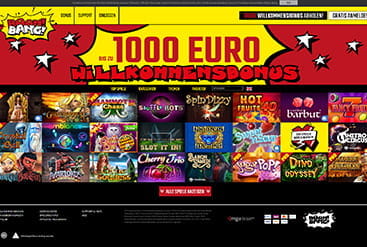 Spielangebot von BoomBang Casino