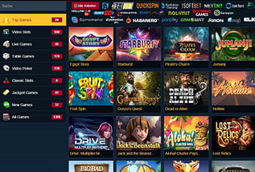 Spielangebot von Boss Casino