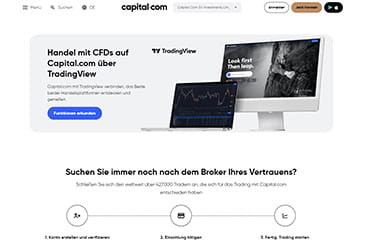 Homepage von Capital.com
