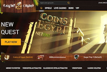 Startseite von Caribic Casino