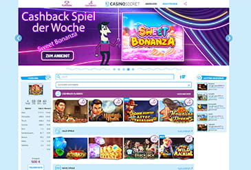 Die Homepage von Casinosecret