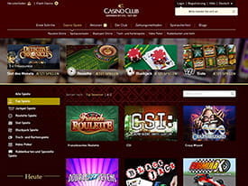 Vorschaubild CasinoClub Spiele.