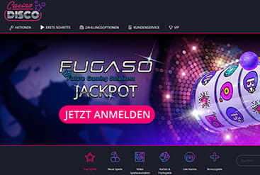 Startseite von Casino Disco