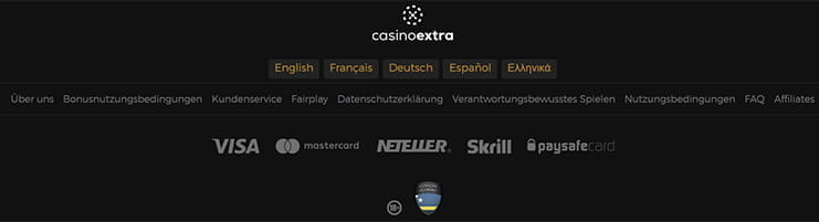 Zahlungsmöglichkeiten bei CasinoExtra