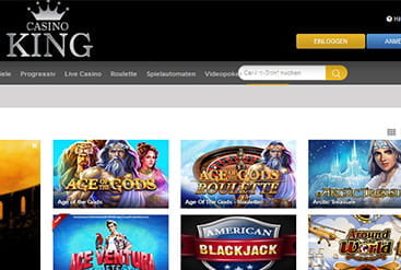 Spielangebot von casino king