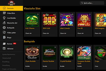 Spielangebot von Casino Moons