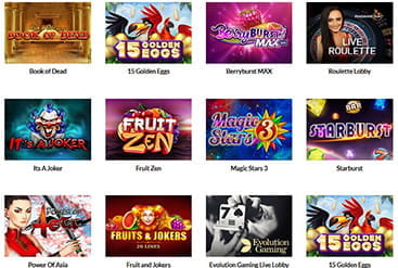 Spielangebot von Casino Superlines