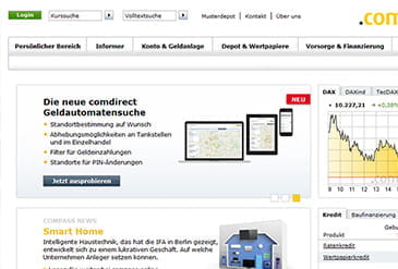 Vorschaubild comdirect Webseite