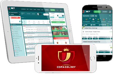 Copa del Rey Wetten auf verschiedenen mobilen Geräten.