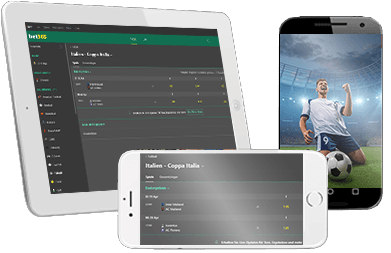 Coppa Italia Wetten auf verschiedenen mobilen Geräten.
