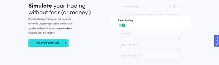 Eine Simulation zum Trading bei Cryptohopper.