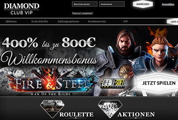 Startseite von DiamondClubVIP