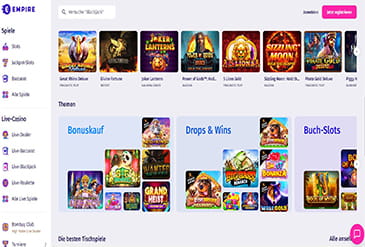 Die Empire.io Startseite.