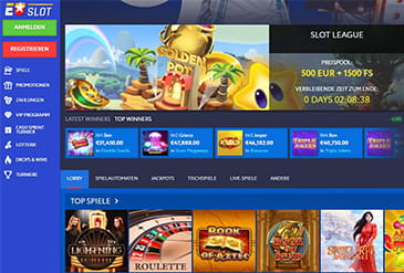Die Startseite Euslot Online Casinos.