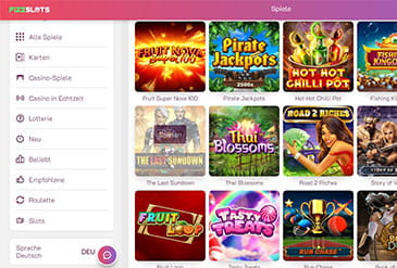 Einige Logos der beliebten Online Spielautomaten im Fizzslots.