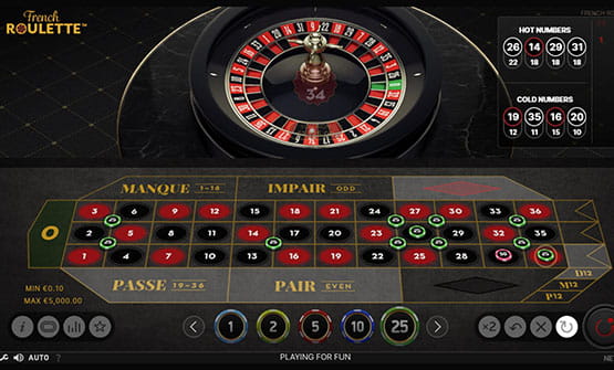 Der French Roulette Tisch von NetEnt.