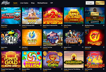 Übersicht über die Spiele bei Gangsta Casino.