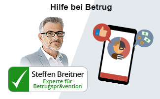 Ein Bild von Steffen Breitner, daneben ein Smartphone mit einer Animation darauf.