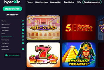 Eine Auswahl von Online Spielautomaten bei Hiperwin.