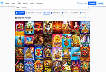 Eine Auswahl der Spielautomaten des Ice Casino.