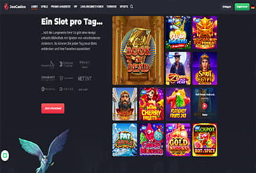 Homepage vom Joo Casino