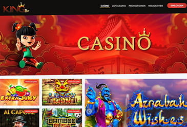 Die Webseite des KingBit Casinos.