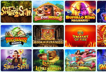 Einige der Top Spiele im Lapilanders Casino mit ihren Logos.