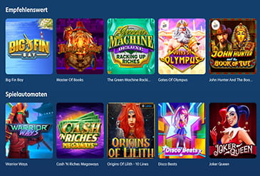 Die Übersicht über einige Spiele von Lucky Dreams.