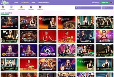 Einige der Spiele im Lucy's Casino die auch Jackpot Slots beinhalten.