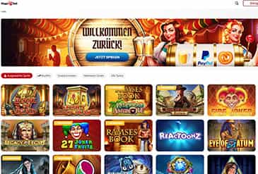 MagicRed Startseite.