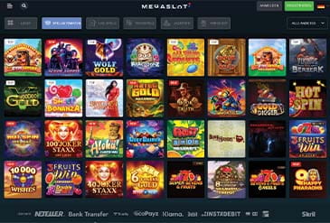 Die Spiele im Megaslot Casino.
